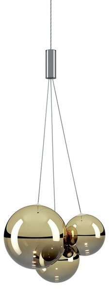 Lampa Wisząca Lodes, ściemnialny, złoty | mosiężny, jadalnia, szkło