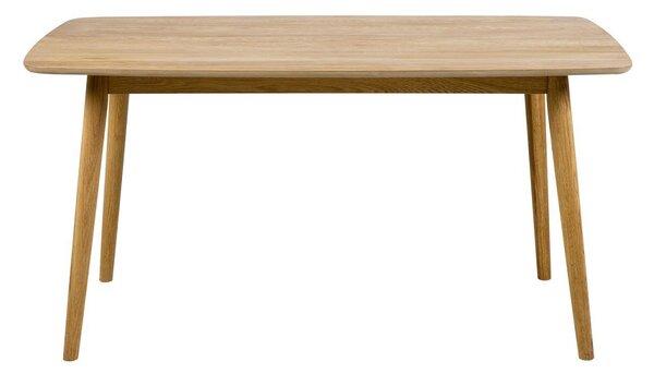 Drewniany stół Nagano do jadalni, prostokątny, z drewna dębowego, szerokość 150 cm