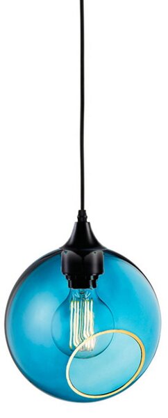Lampa Wisząca DESIGN BY US, niebieski, salon, szkło