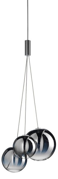 Lampa Wisząca Lodes, ściemnialny, metaliczny, jadalnia, szkło