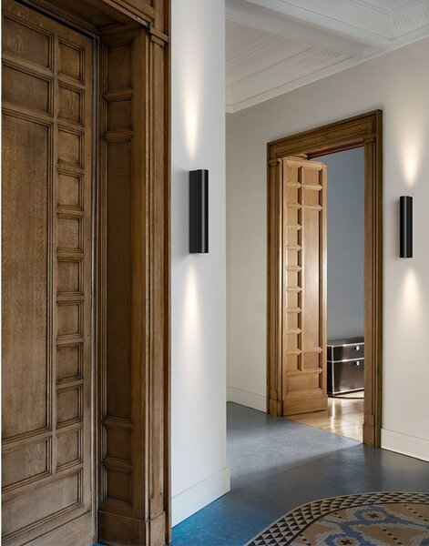 Lampa Ścienna Luceplan, ściemnialny, biały, salon, aluminium