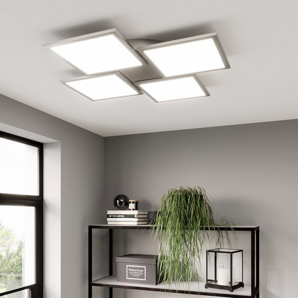 Lampa Sufitowa Lucande, Ilira, ściemnialny, metaliczny, kuchnia, aluminium, nowoczesny