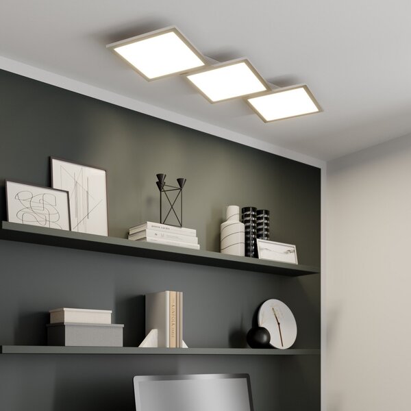 Lampa Sufitowa Lucande, Ilira, ściemnialny, metaliczny, kuchnia, aluminium, nowoczesny