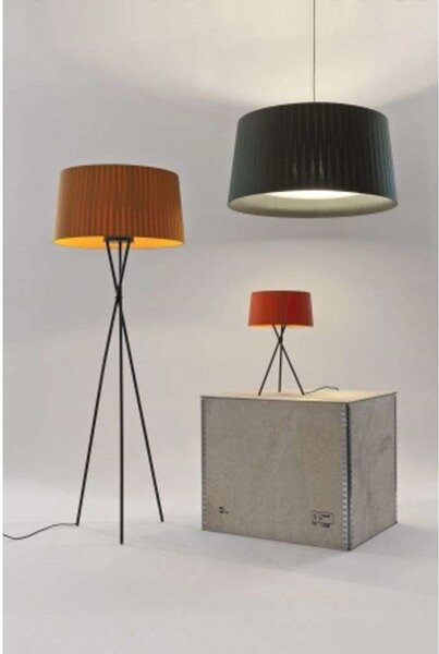 Lampa Podłogowa Santa & Cole, ściemnialny, czarny, salon, metal
