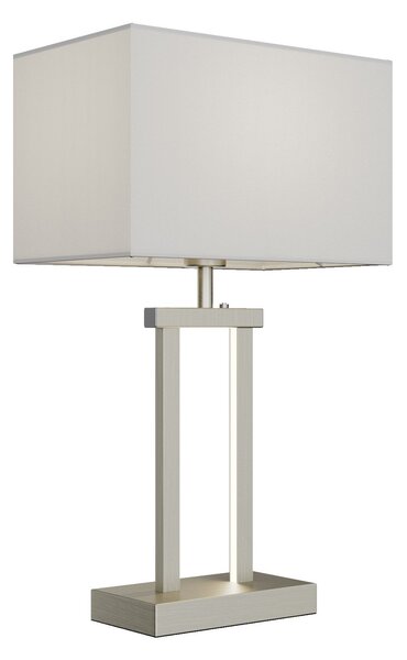 Lampa Stołowa Lindby, Sigurd, ściemnialny, metaliczny, salon, tkanina | tekstylia, nowoczesny