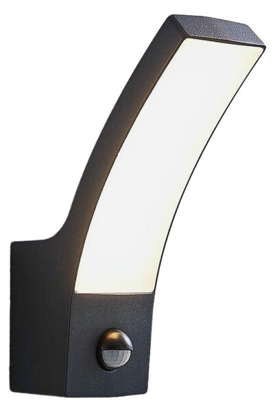 Zewnętrzna Lampa Lindby, Ilvita, czarny, balkon, aluminium, nowoczesny