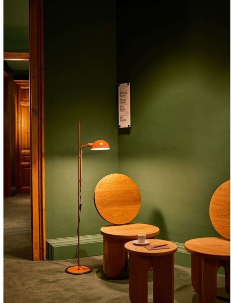 Lampa Podłogowa MARSET, brąz rdzawy, salon, metal