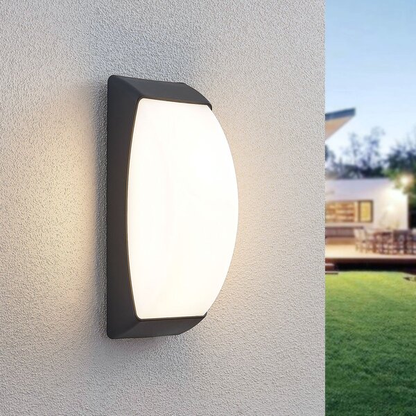 Zewnętrzna Lampa Lindby, Alexey, czarny, tworzywo sztuczne, nowoczesny