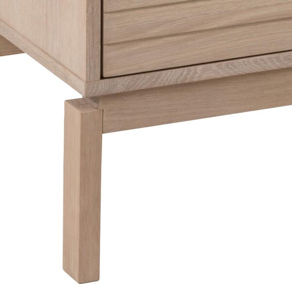 Komoda do salonu Linley, drewniana, lamele