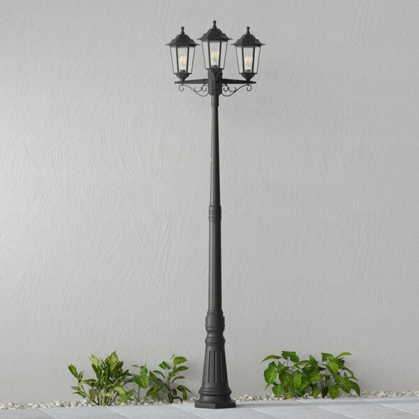 Zewnętrzna Lampa Lindby, Nane, ściemnialny, czarny, tworzywo sztuczne, antyczny