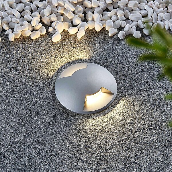 Zewnętrzna Lampa Lucande, Milara, ściemnialny, metaliczny, taras, aluminium, nowoczesny