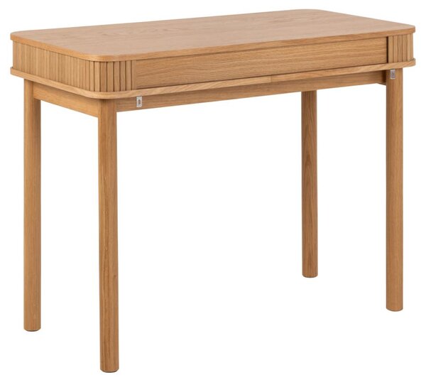 Biurko do gabinetu w domu, drewniane Langley (02749), dąb