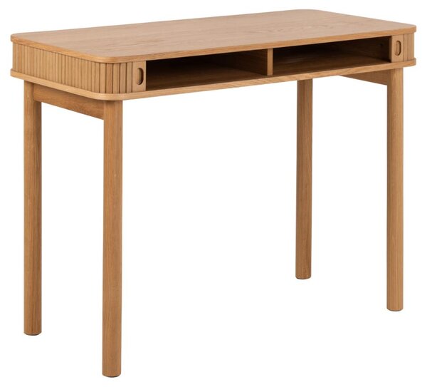 Biurko do gabinetu w domu, drewniane Langley (02749), dąb