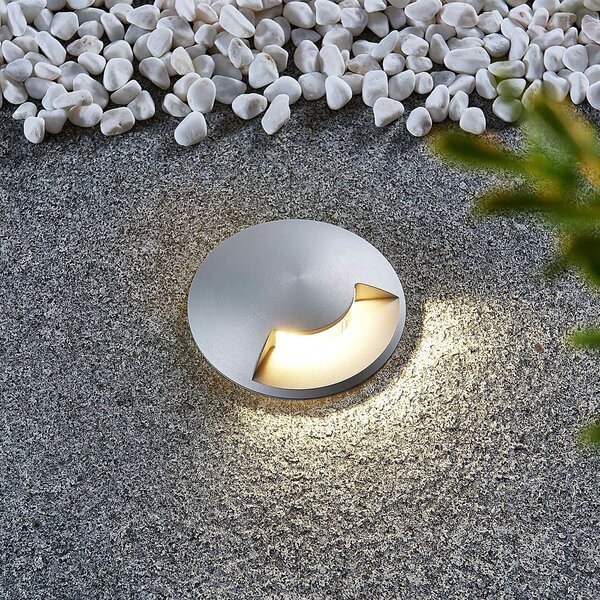 Zewnętrzna Lampa Lucande, Milara, ściemnialny, metaliczny, taras, aluminium, nowoczesny