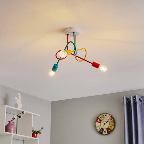 Lampa sufitowa Oxford HELAM, możliwość ściemniania, multikolor, salon / jadalnia, metal, młodzieżowy