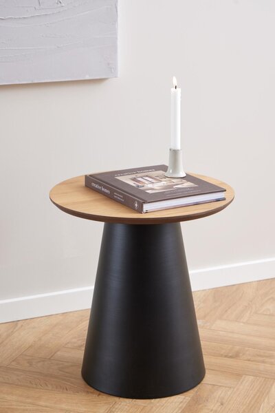 Stolik kawowy okrągły Soli (23304), dąb, 45 cm, do salonu