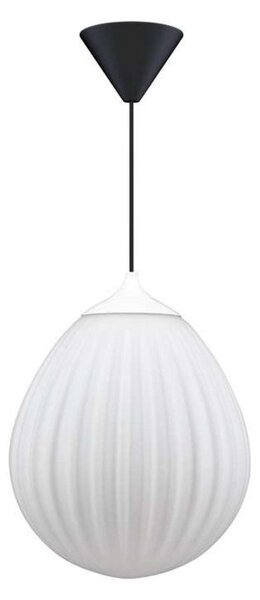 Lampa wisząca Around the World, biała/czarna, szkło