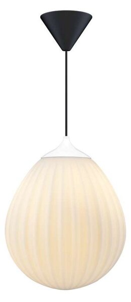 Lampa wisząca Around the World, biała/czarna, szkło