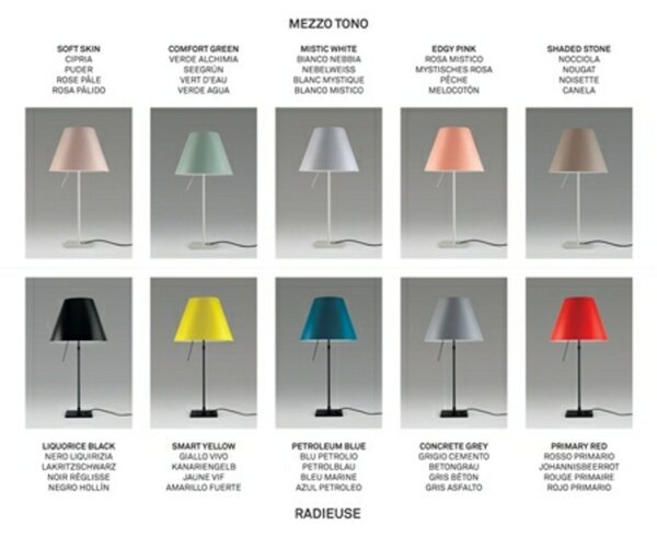 Lampa Podłogowa Luceplan, niebieski, salon, aluminium