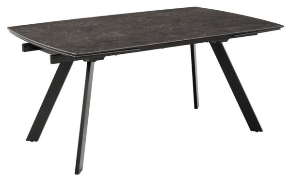 Rozkładany stół do jadalni Blackburn (22802), czarny, ceramika, metal