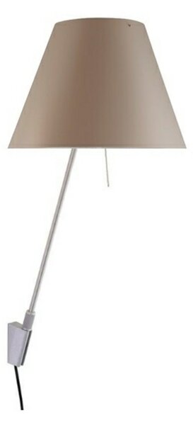 Lampa Ścienna Luceplan, brąz rdzawy, salon, aluminium