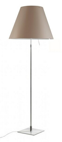 Lampa Podłogowa Luceplan, brąz rdzawy, salon, aluminium
