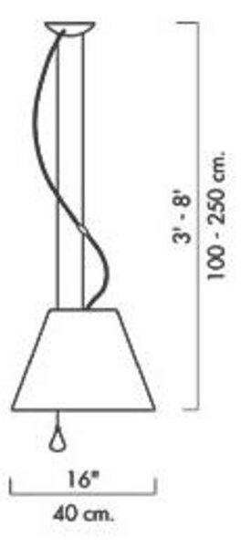 Lampa Wisząca Luceplan, czerwony, jadalnia, aluminium