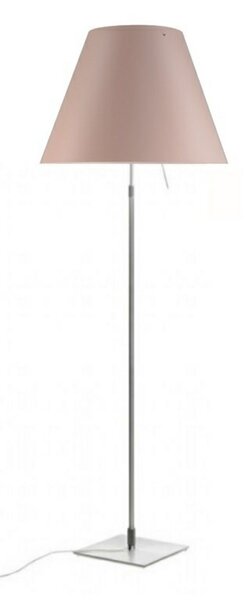 Lampa Podłogowa Luceplan, pudrowy róż, salon, aluminium