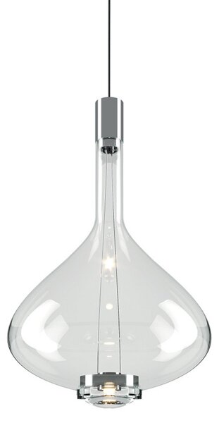 Lampa Wisząca Lodes, ściemnialny, transparentny, salon, szkło