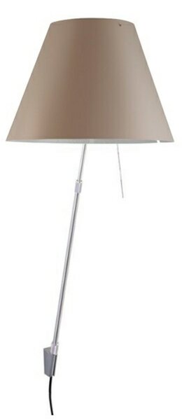 Lampa Ścienna Luceplan, ściemnialny, brąz rdzawy, salon, aluminium
