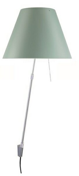 Lampa Ścienna Luceplan, ściemnialny, zielony, salon, aluminium