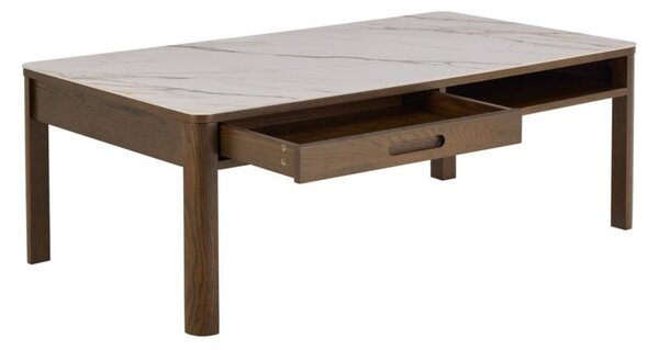Stolik kawowy Southampton 130 cm, dąb dymiony i blat ceramiczny