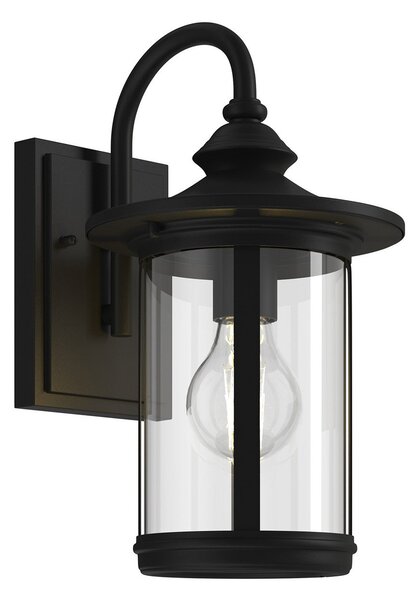 Zewnętrzna Lampa Lindby, Zayn, ściemnialny, czarny, balkon, metal, antyczny