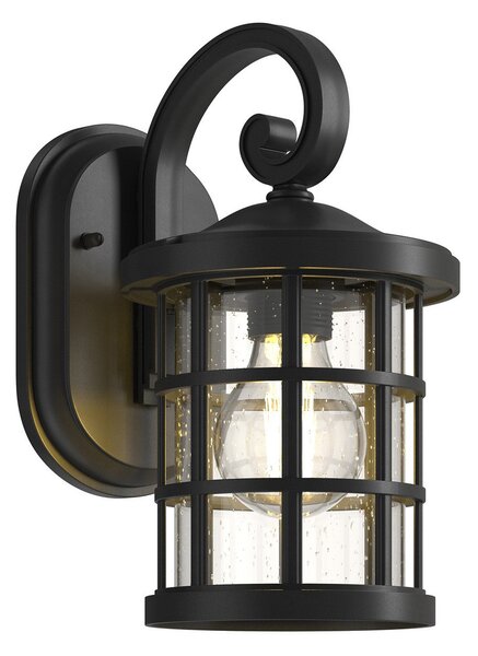 Zewnętrzna Lampa Lindby, Ankea, ściemnialny, czarny, balkon, tworzywo sztuczne, antyczny