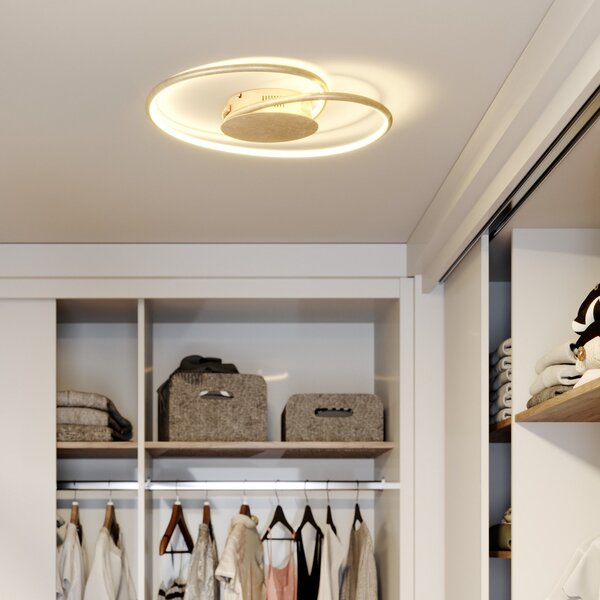Lampa Sufitowa Lindby, Joline, złoty | mosiężny, salon, metal, nowoczesny
