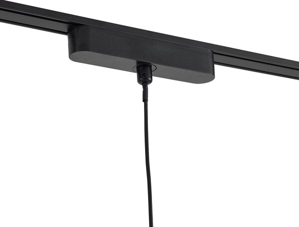 System szynowy 48 V Lumaro, wahadłowy, 5-punktowa, czarny, ściemniany Lumaro 48V Lindby, możliwość ściemniania, czarny, salon / jadalnia, aluminium, nowoczesny