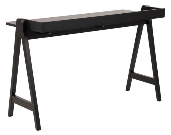 Designerskie biurko Miso, czarne, fornir dębowy