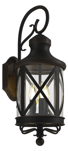 Zewnętrzna Lampa Lucande, Marcellino, ściemnialny, brąz rdzawy, balkon, metal, antyczny