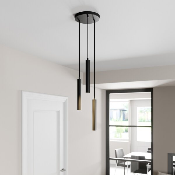 Lampa Wisząca Arcchio, Franka, czarny, salon, metal, nowoczesny