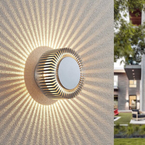 Zewnętrzna Lampa Lucande, Keany, metaliczny, łazienka, aluminium, nowoczesny