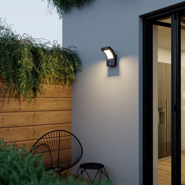 Zewnętrzna Lampa Arcchio, Advik, czarny, taras, aluminium, nowoczesny