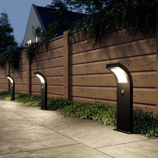 Zewnętrzna Lampa Arcchio, Advik, czarny, taras, aluminium, nowoczesny