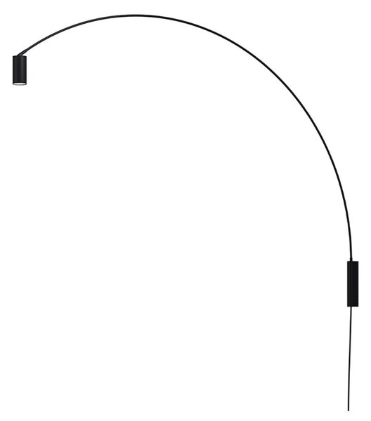 Lampa Ścienna Nemo Lighting, ściemnialny, czarny, salon, aluminium