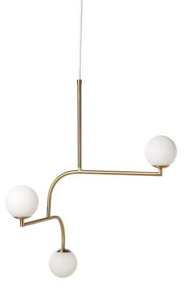 Lampa Wisząca Pholc, złoty | mosiężny, jadalnia, metal