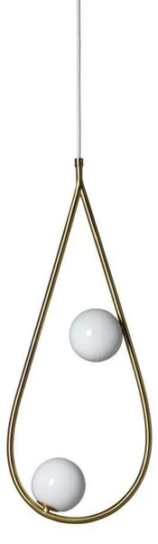 Lampa Wisząca Pholc, złoty | mosiężny, salon, metal
