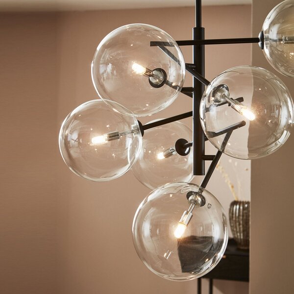 Lampa Wisząca Markslöjd, Andrew, czarny, salon, metal, skandynawski