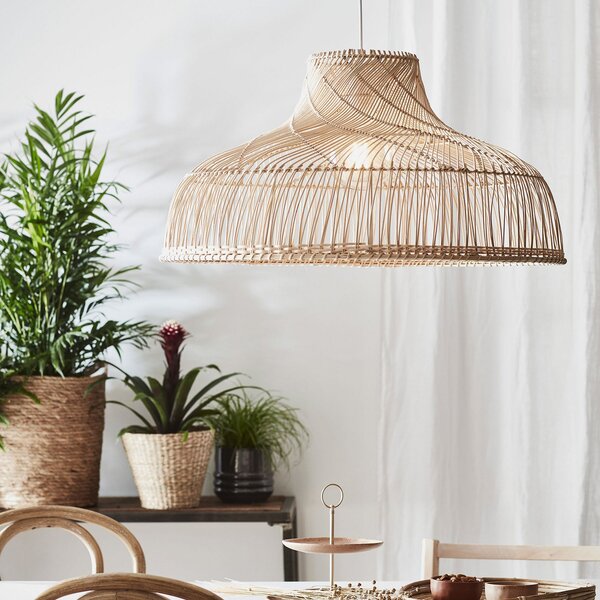 Lampa Wisząca Markslöjd, Bali, ściemnialny, drewniany, salon, drewno, śródziemnomorski