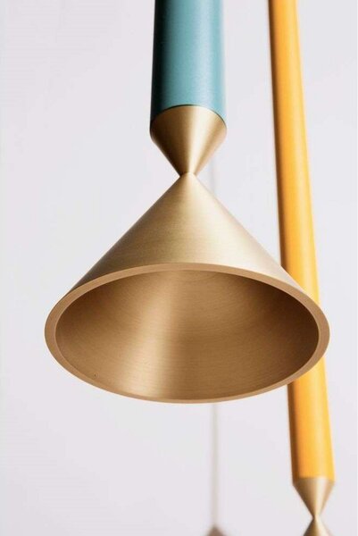 Apollo 59 Lampa Wisząca Deep Sea/Polished Brass - Pholc