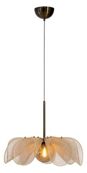 Lampa Wisząca Markslöjd, Styrka, ściemnialny, beżowy, salon, tkanina | tekstylia