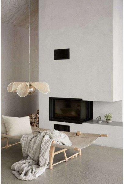 Lampa Wisząca Markslöjd, Styrka, ściemnialny, beżowy, salon, tkanina | tekstylia
